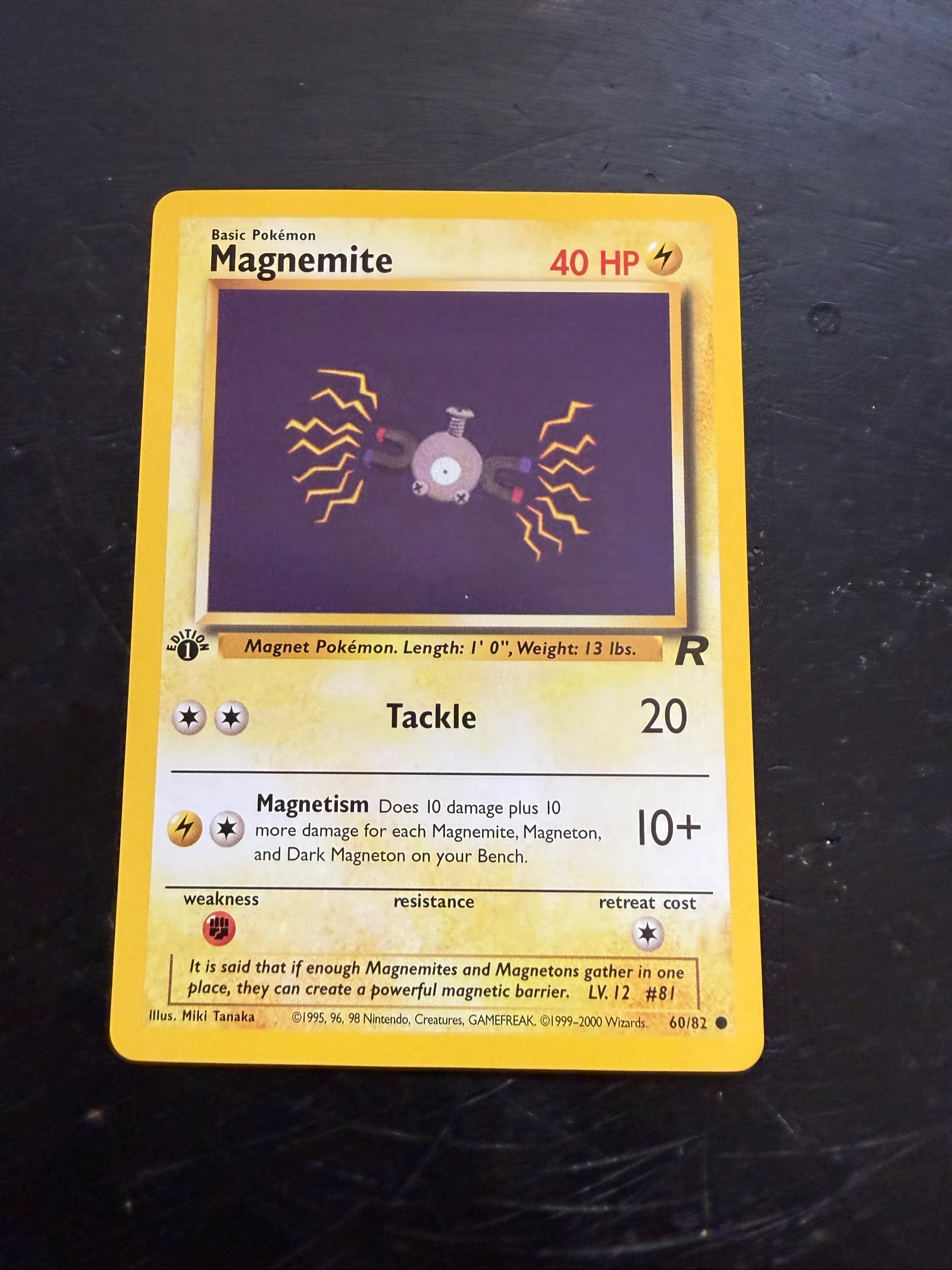 Carta Pokemon magnemite Rocket First Edition 